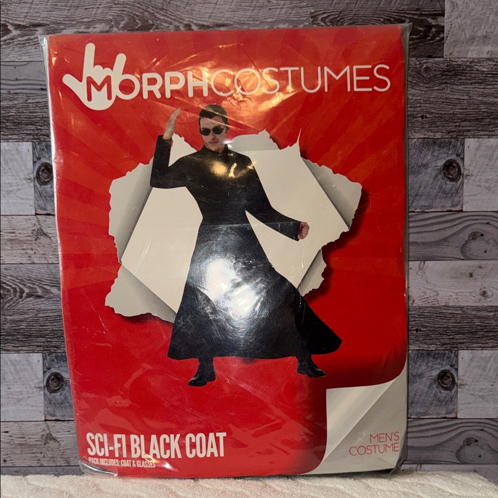 New! MorphCostumes Sci-Fi Black Coat